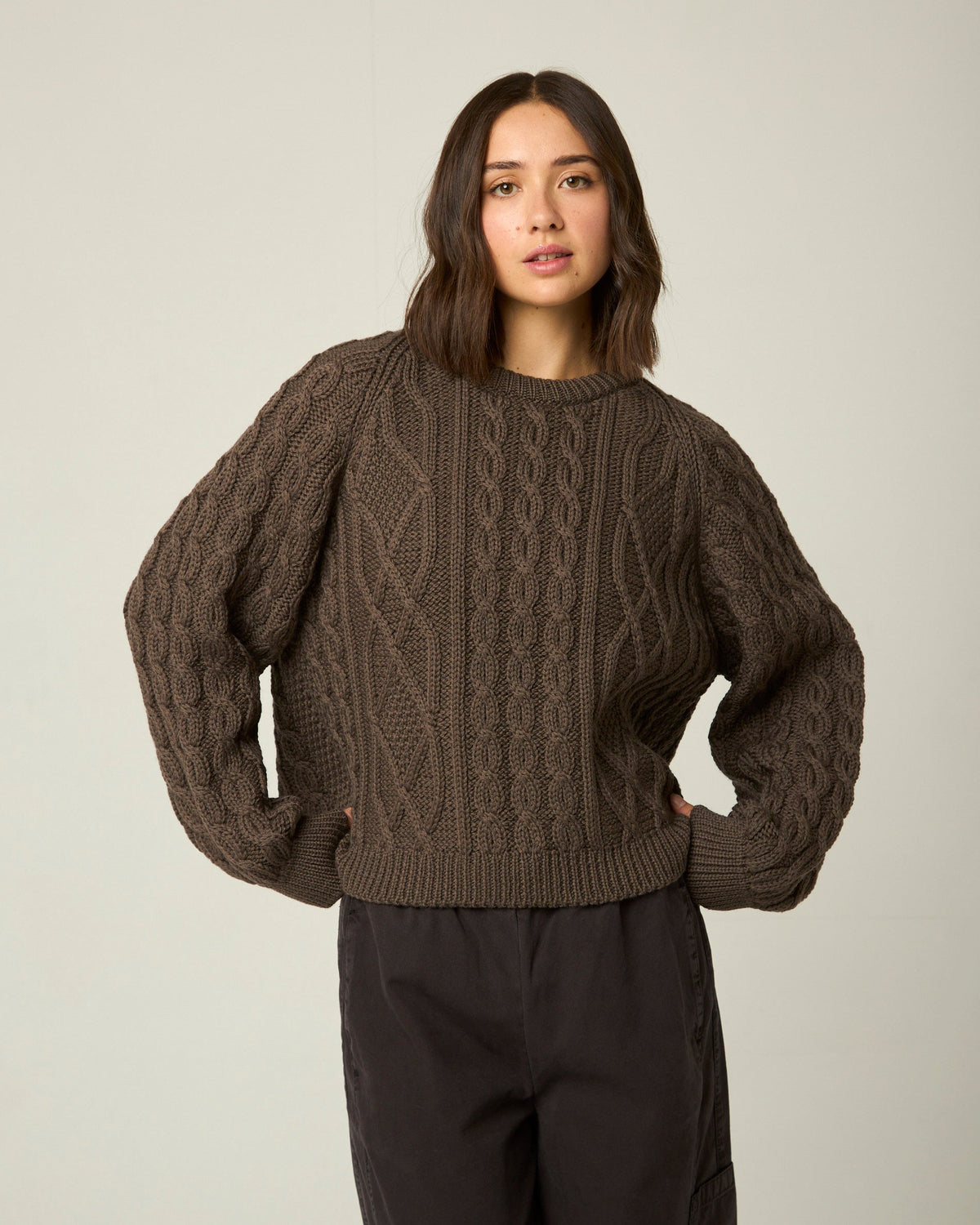 Beckett Cable Knit Crew Jumper